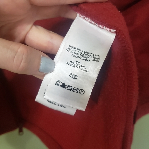 Columbia Full-Zip Fleece Red Size Small - Picture 9 of 10
